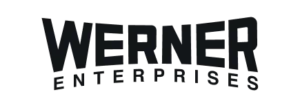 Logo of Werner Enterprises, reflecting the brand's commitment to fleet compliance and transportation solutions