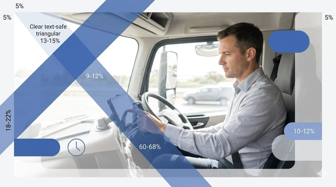 Driver in truck managing audit readiness via tablet