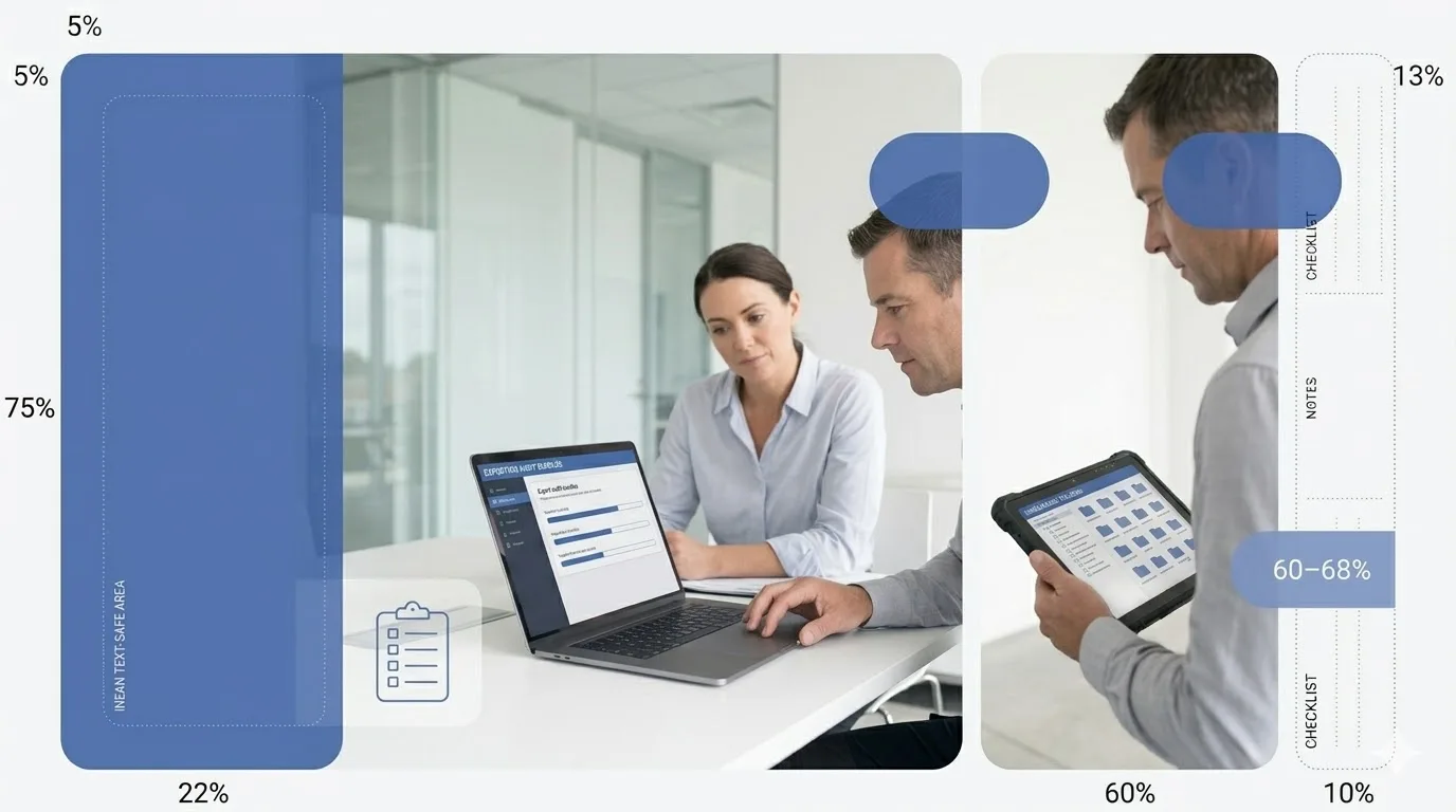 Office team reviewing compliance dashboards on digital devices