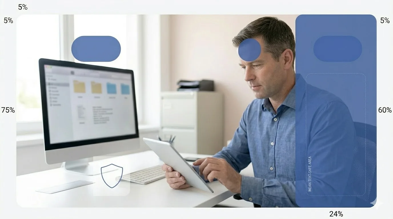 Professional reviewing FMCSA regulatory authority data on a tablet.